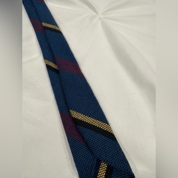 Vintage Cappellerie Barbisio Italian Men's Blue Knit Tie - Picture 5 of 8
